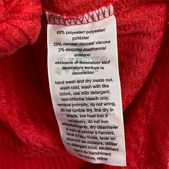 Tommy Hilfiger Red Waffle Knit Button Down Sweater Women's Size Extra Small XS - Picture 6 of 9